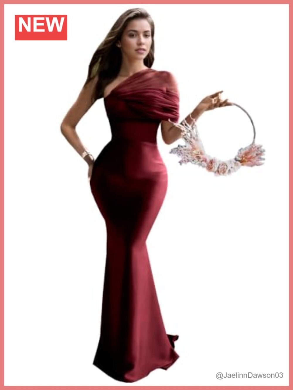 One Shoulder Satin Mermaid Bridesmaid Dress Corset Back Maxi